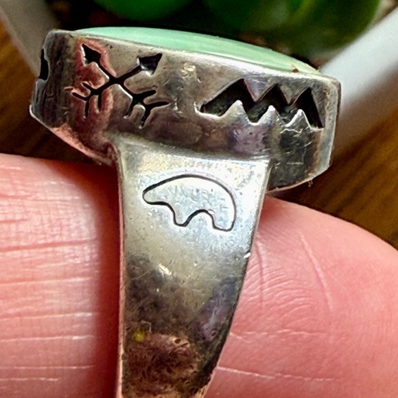 Carolyn Pollack Silver and Green Turquoise Ring! - Picture 3 of 9